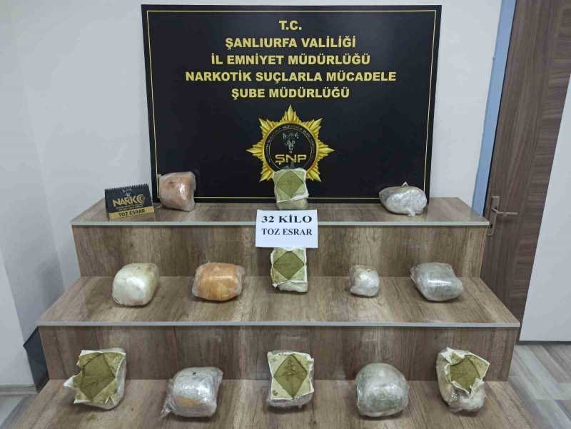 32 kilo esrar ele geçirildi