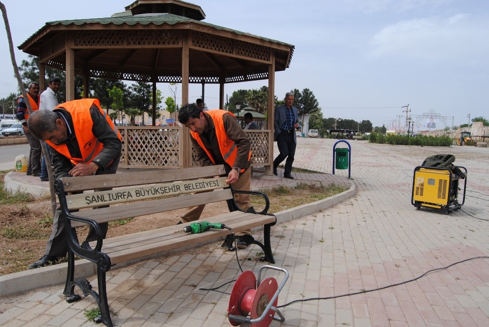 Şanlıurfa Büyükşehir Harran’da Şehit İbrahim Taş Parkını Bahara Hazırladı