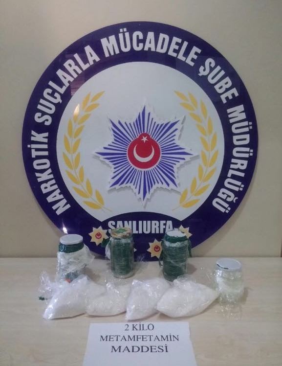 Şanlıurfa’da 2 kilo metamfetamin maddesi ele geçirildi