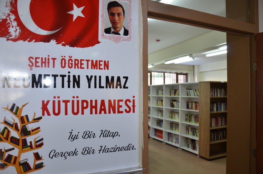 Şehit Öğretmen Necmettin Yılmaz Anısına Kütüphane Kuruldu