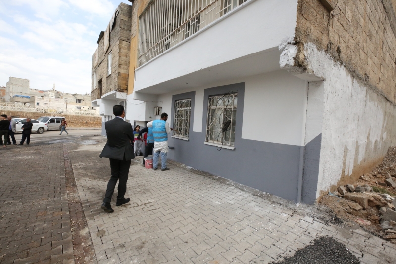 Eyyübiye’de Sel Basan Tüm Sokak ve Evler Boyanıyor