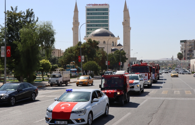 ŞANLIURFA İTFAİYESİ’NDEN İTFAİYE HAFTASINDA KORTEJLİ KUTLAMA