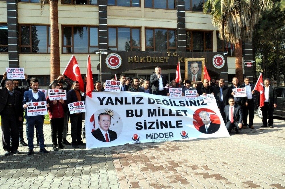 Suriye sınırındaki Akçakale’de ABD ve NATO protesto edildi