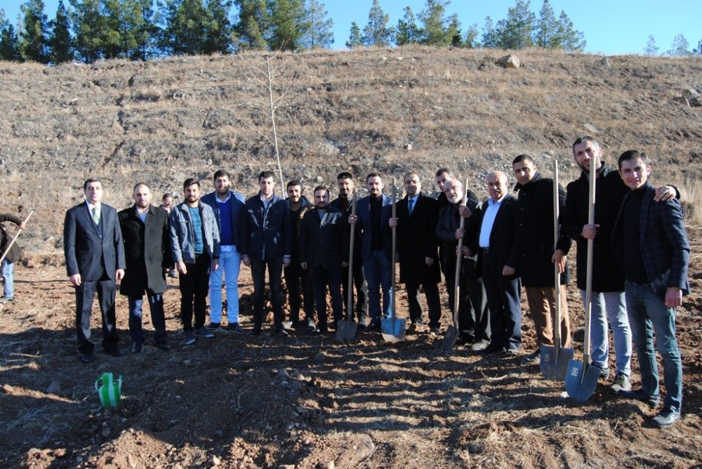 Nihat Çiftçi AK Parti teşkilatıyla birlikte ağaç dikti