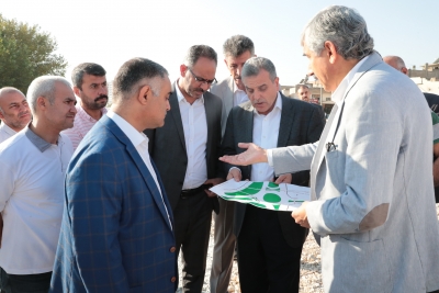 BAŞKAN BEYAZGÜL, AKÇAKALE GÜZERGAHINDAKİ YOL ÇALIŞMALARINI İNCELEDİ