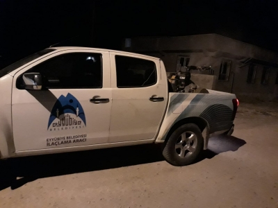 Başkan Kuş” İlaçlama Ekibimiz Gece Gündüz Sahada”