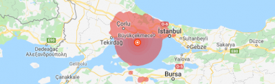 İstanbul Silivri açıklarındaki 5.8 büyüklüğündeki deprem