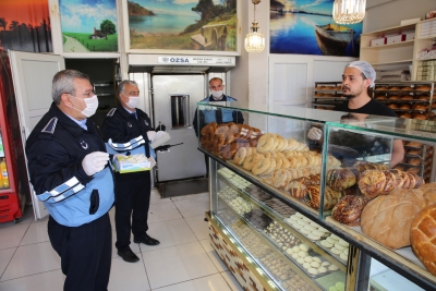 KARAKÖPRÜ'DE ELDİVEN VE MASKE  DENETİMİ