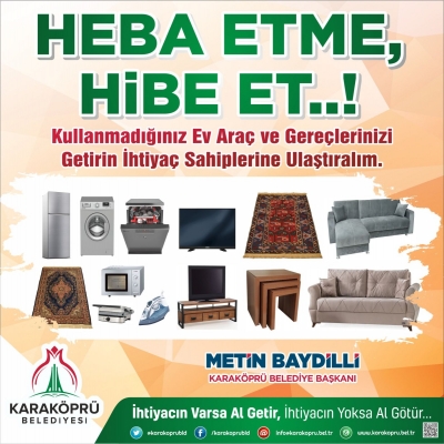 KARAKÖPRÜ’DE HEBA ETME HİBE ET KAMPANYASI
