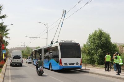 TRAMBÜS ŞANLIURFA’DA TEST SÜRÜŞÜNE BAŞLADI