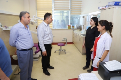 Müdür Solmaz Diş Hastanesini ziyaret etti.