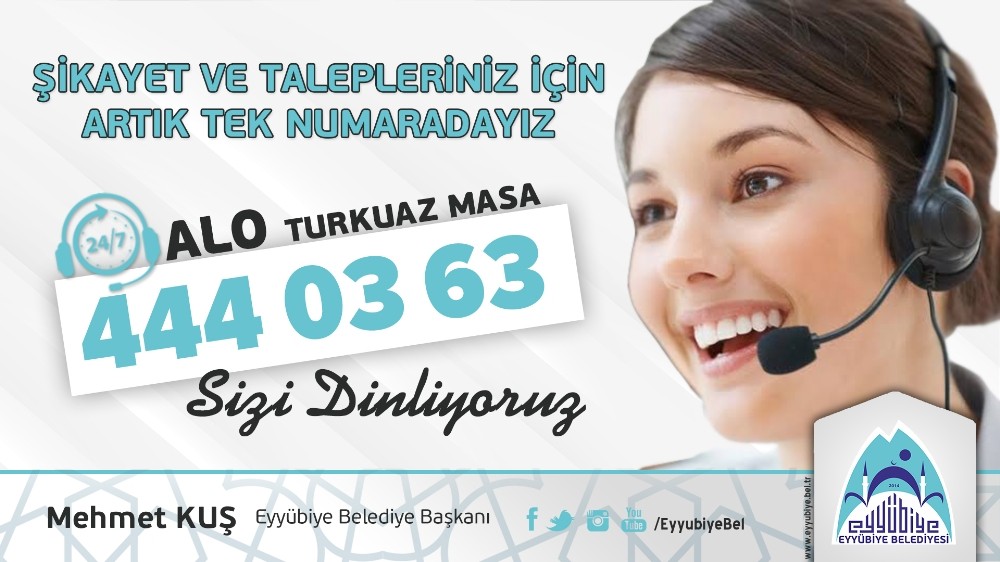 Eyyübiye’de Turkuaz Masanın ihbar hattı değişti