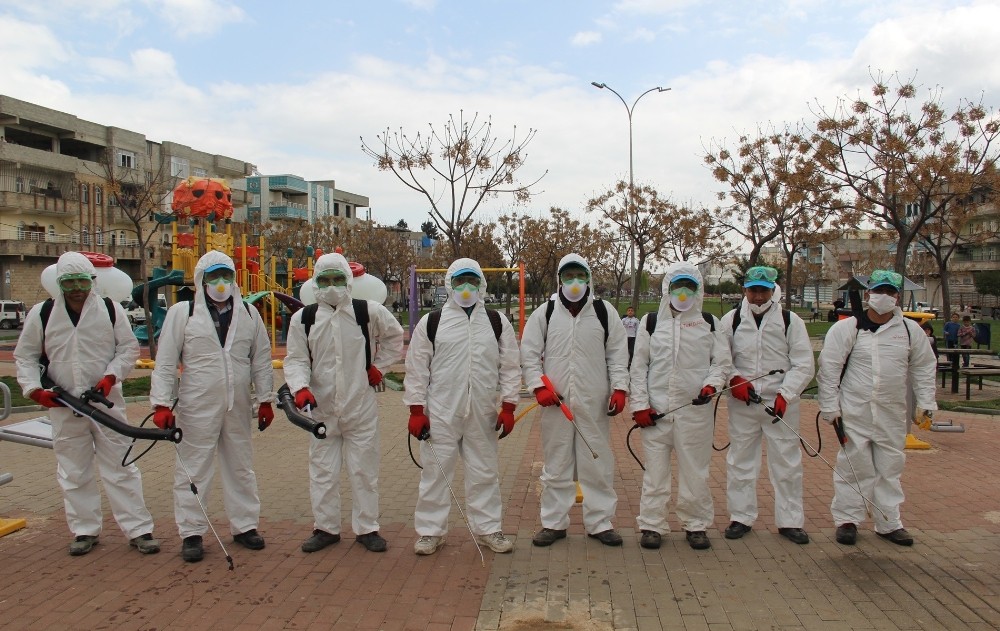 Eyyübiye’de dezenfekte seferberliği devam ediyor