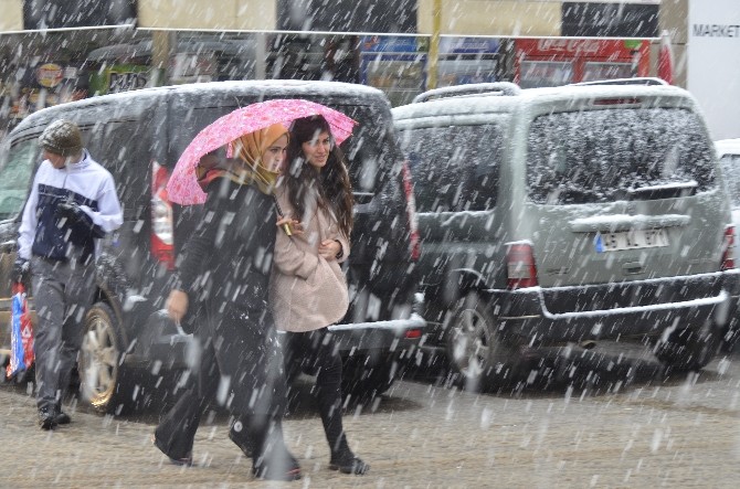 Siverek’te kar yağışı başladı