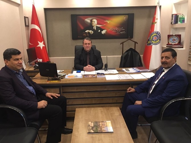 Özyavuz’dan yeni İlçe Emniyet Müdürü Şen’e ziyaret