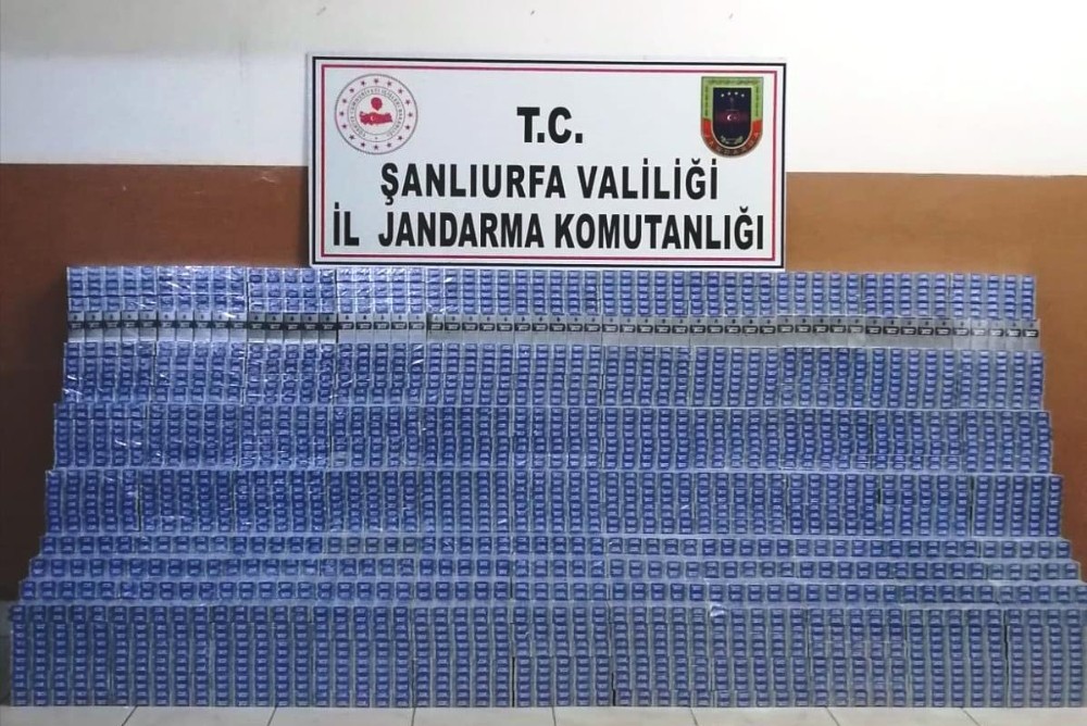 Şanlıurfa’da binlerce paket kaçak sigara ele geçirildi
