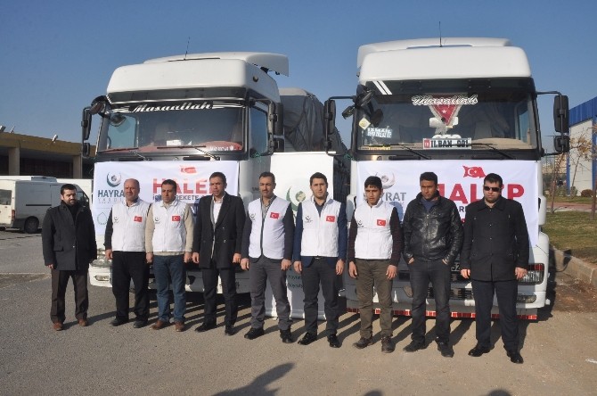 Şanlıurfa’dan Halep’e bin 152 yardım tırı gönderildi