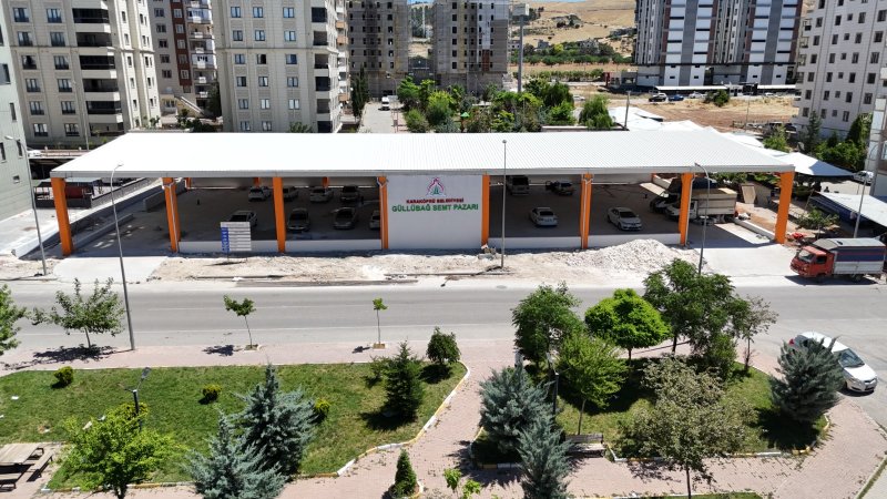 GÜLLÜBAĞ MODERN SEMT PAZARINDA ÇALIŞMALARDA SONA GELİNDİ