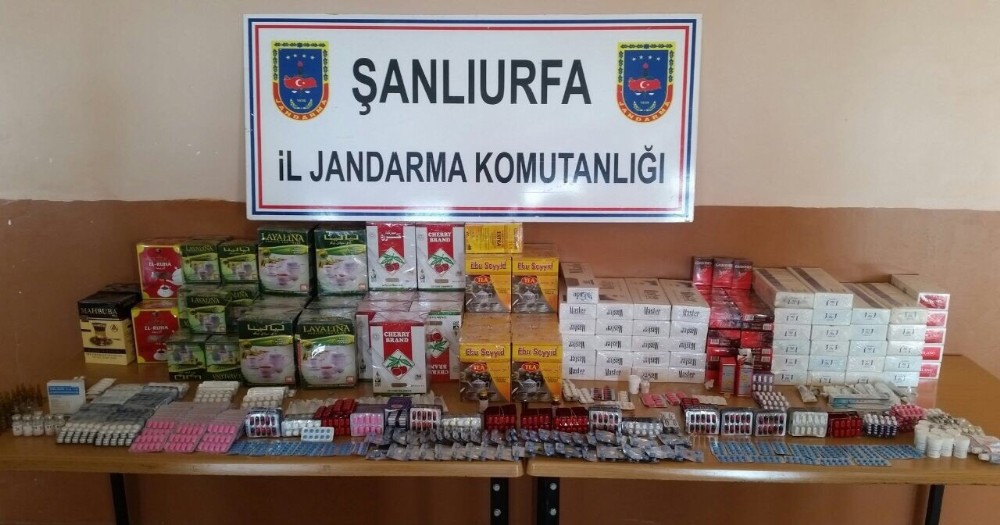 Şanlıurfa’da cinsel uyarıcı hap, kaçak çay ve sigara ele geçirildi