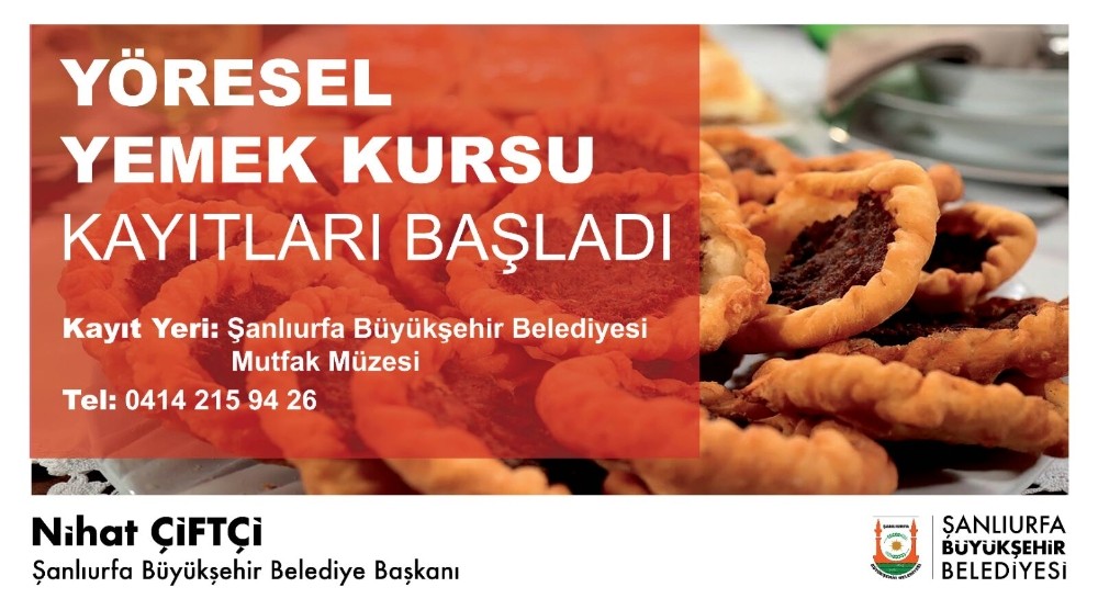 Şanlıurfa’da yöresel yemek kursu başlıyor