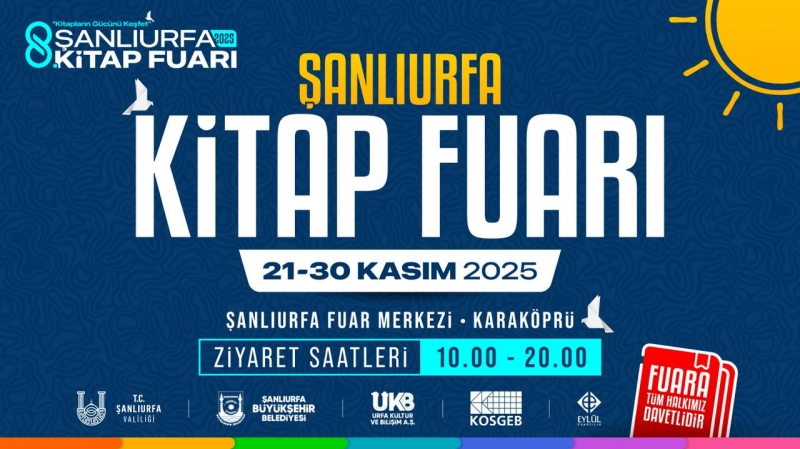 8. ŞANLIURFA KİTAP FUARI 21 KASIM’DA BAŞLIYOR