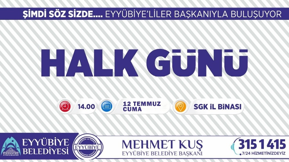 Eyyübiye Belediyesi halk günü buluşması