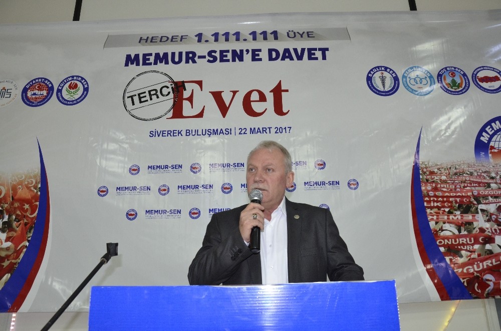 Siverek’te ″Memur-Sen’e davet tercih evet″ .uluşması