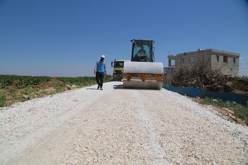 Aşağı Koymat Mahallesine stabilize yol çalışmaları