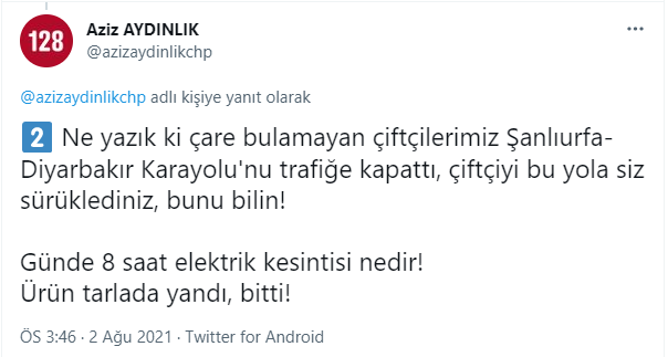 AYDINLIK SOSYAL MEDYADAN TEPKİ GÖSTERDİ