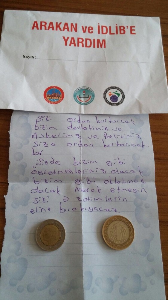 Öğrencinin ″Askerimiz, polisimiz sizi kurtaracak″ notu duygulandırdı