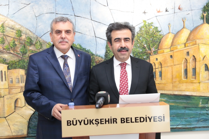 BAŞKAN BEYAZGÜL, GÜZELOĞLU'NU AĞIRLADI