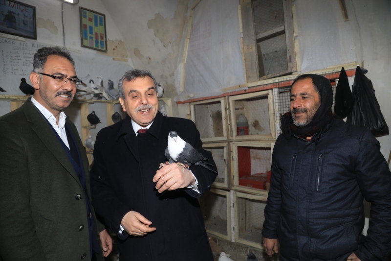 BAŞKAN BEYAZGÜL, KUŞÇULAR ESNAFINI ZİYARET ETTİ