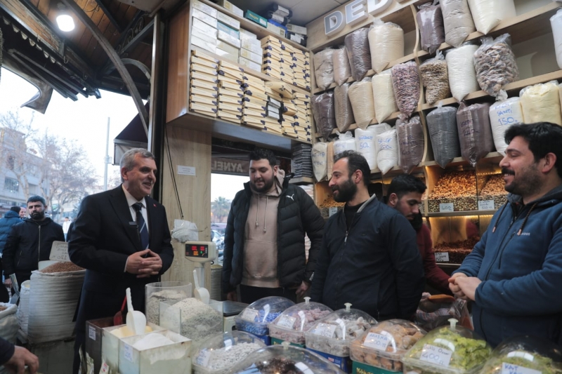 BAŞKAN BEYAZGÜL VE MİLLETVEKİLİ CEVHERİ’DEN ESNAF ZİYARETİ