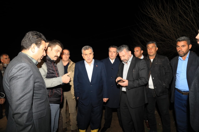 BAŞKAN BEYAZGÜL, YOĞUN YAĞIŞ ALAN BÖLGELERDEKİ ÇALIŞMALARI İNCELEDİ
