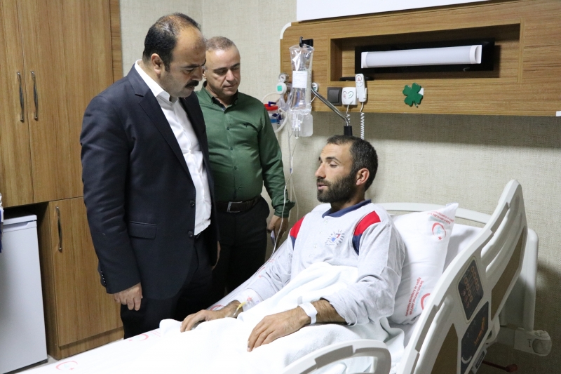 Başkan Çiftçi Yaralı İşçileri Ziyaret Etti