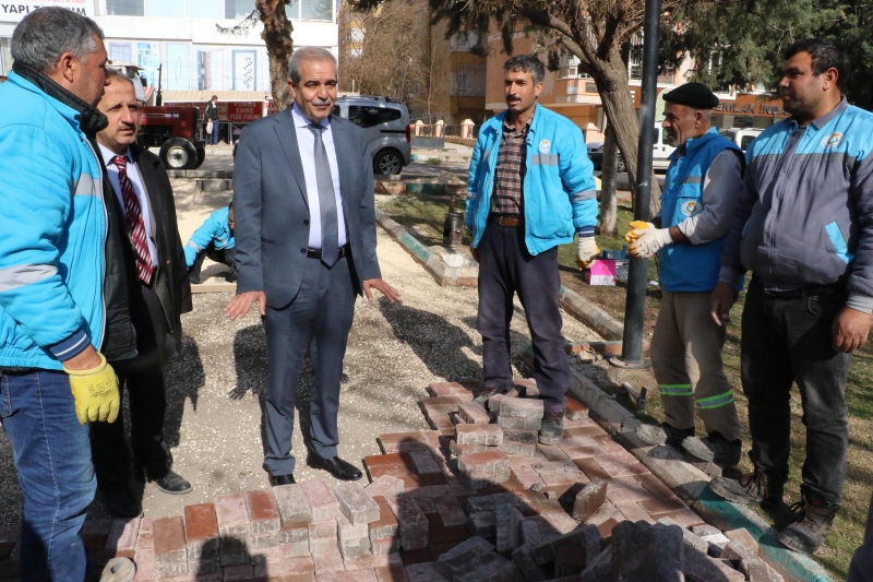 BAŞKAN DEMİRKOL, ŞEHİT MUHAMMED CİHANGİR PARKINDA İNCELEMELERDE BULUNDU