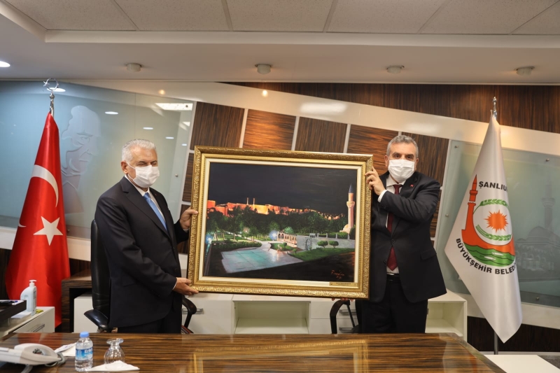 BİNALİ YILDIRIM'DAN BAŞKAN BEYAZGÜL'E ZİYARET
