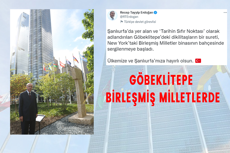 BİR KOPYASI BİRLEŞMİŞ MİLLETLERİN BAHÇESİNDE