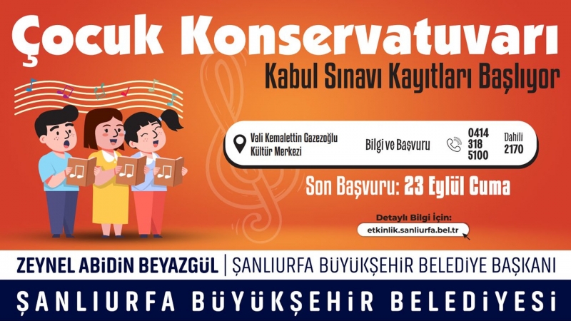 BÜYÜKŞEHİR’DEN ÇOCUKLAR VE GENÇLER İÇİN KONSERVATUVAR KABUL SINAVI