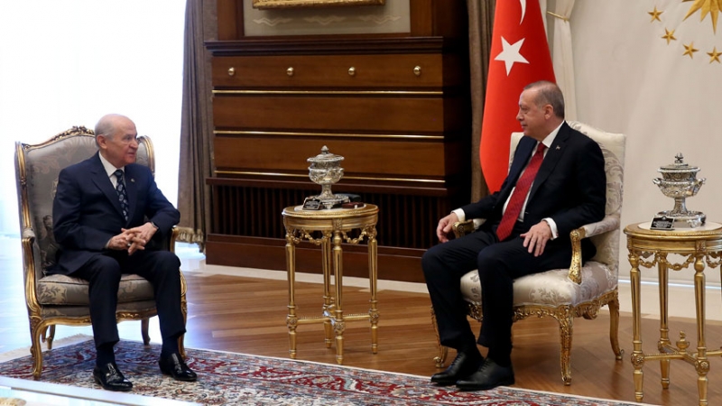 Cumhurbaşkanı Erdoğan, Bahçeli'yi Kabul Etti