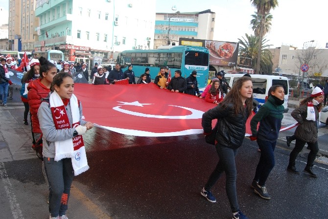 Şanlıurfalı gençler Sarıkamış Şehitleri için yürüdü