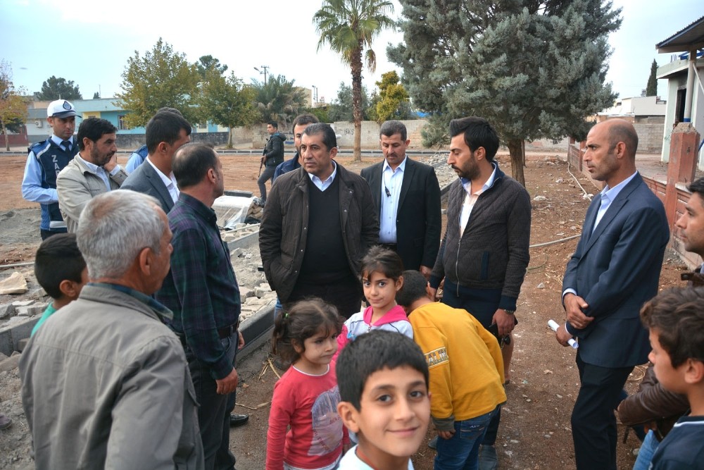 Ceylanpınar’da iki kez yakılıp tahrip edilen park yeniden yapılıyor