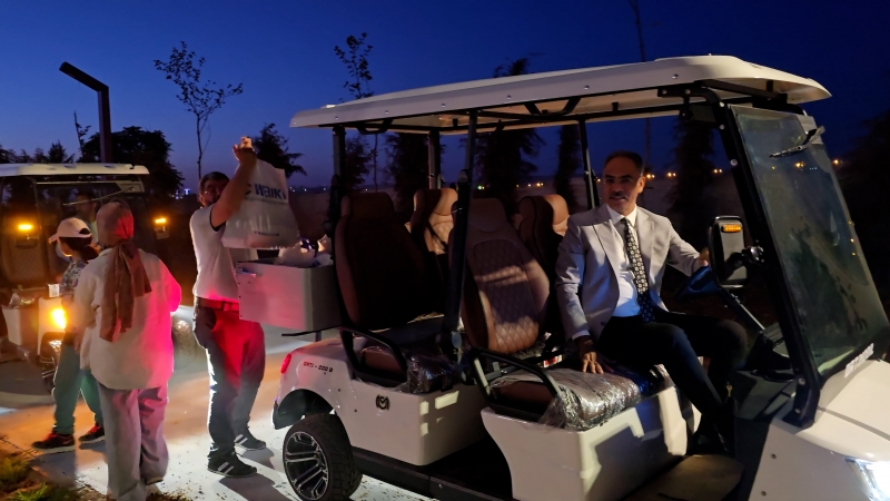 Eyyübiye Millet Bahçesi’nde Golf Araçları Hizmete Sunuldu