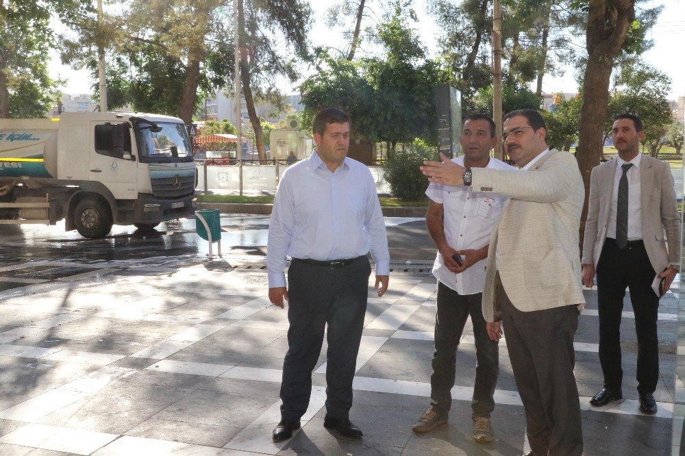 Canpolat ilçede devam eden çalışmaları denetledi