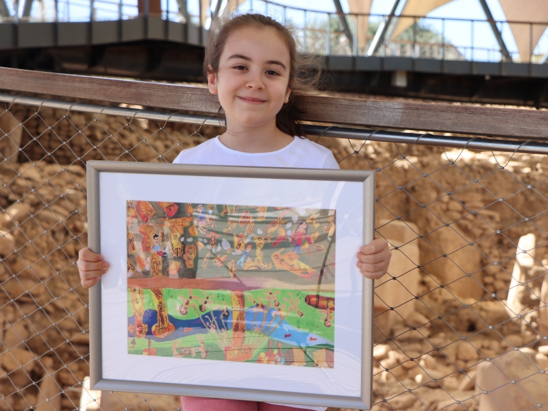 Göbeklitepe resmi ile Japonya’da dereceye giren Lara, hayali olan Göbeklitepe’yi gezdi