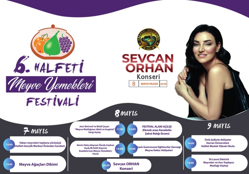 HALFETİ’DE ‘MEYVE YEMEKLERİ’ FESTİVALİ DÜZENLENECEK.