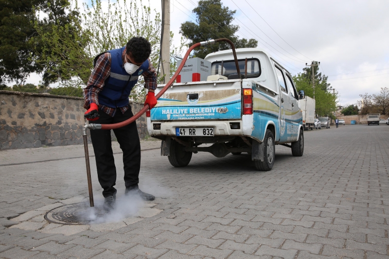 Haliliye Belediyesi Larva İle Mücadele Çalışmalarını Devam Ettiriyor