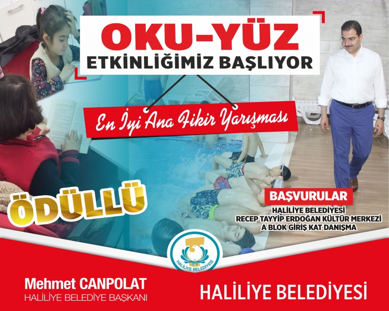 HALİLİYE BELEDİYESİ’NDEN ÖDÜLLÜ KİTAP OKUMA YARIŞMASI