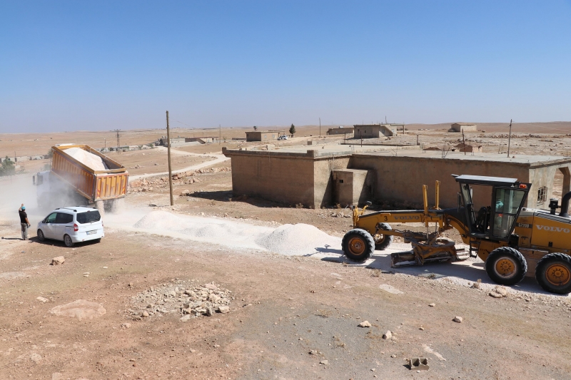 Haliliye kırsalında yol çalışması