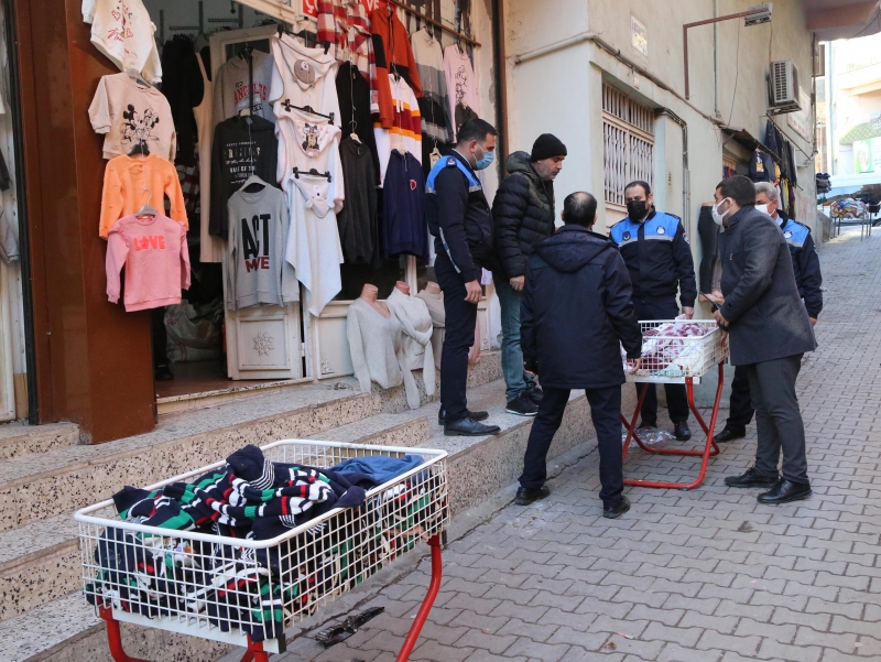 HALİLİYE ZABITASINDAN KALDIRIM İŞGALİ DENETİMİ